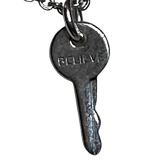 The Giving Keys Mini Silver Believe Key Necklace - Picture 2 of 6